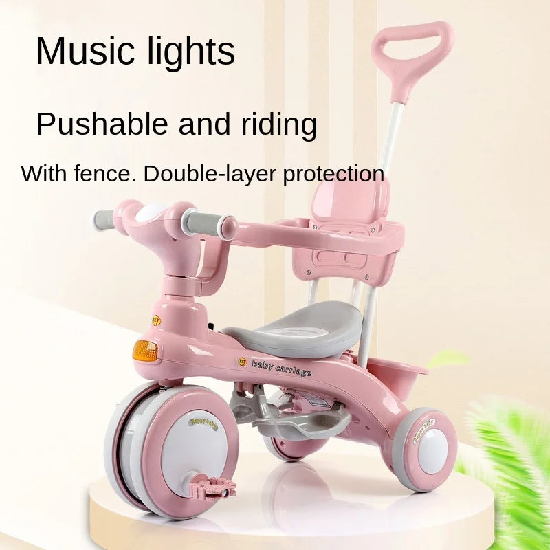 Lazychild Pedal Baby Balance Bike Multi-Function Kid Bicycle Child Stroller Gift for 1-6 Years Baby