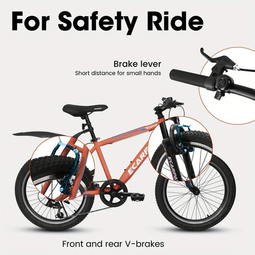 Mountain bike per bambini RideStart™ da 20 pollici – 7 velocità, arancione