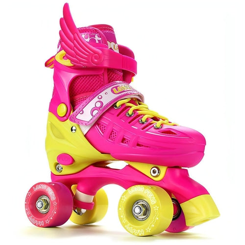 Kids’ Adjustable Roller Skates – Blue & Pink
