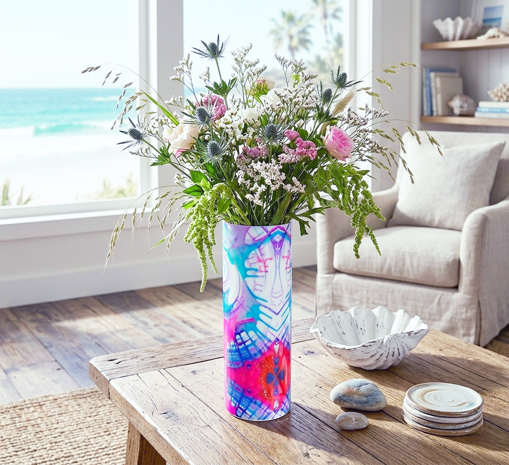 Artistic Glass Vase: Moon Candies & Summer Drops