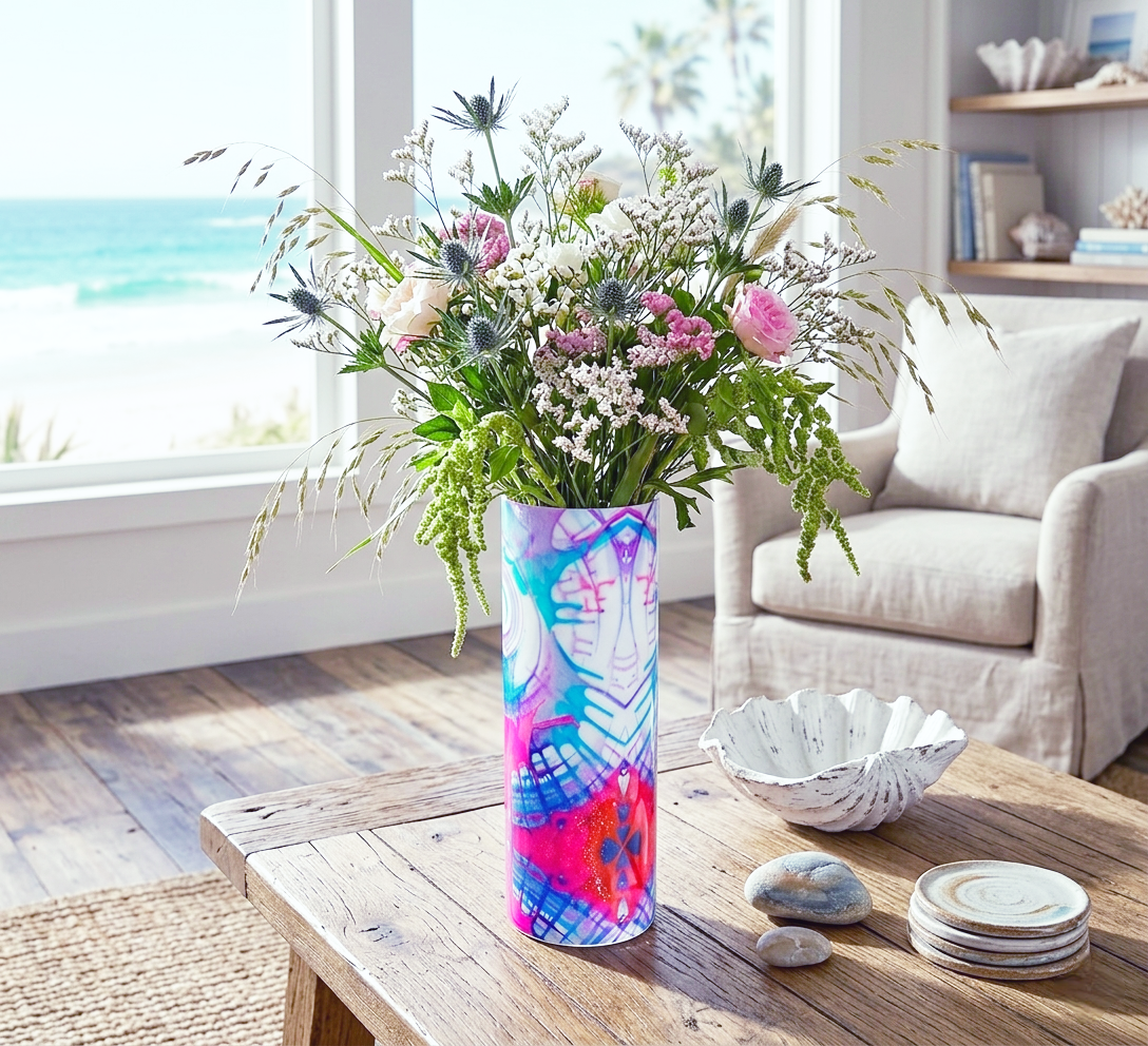 Artistic Glass Vase: Moon Candies & Summer Drops