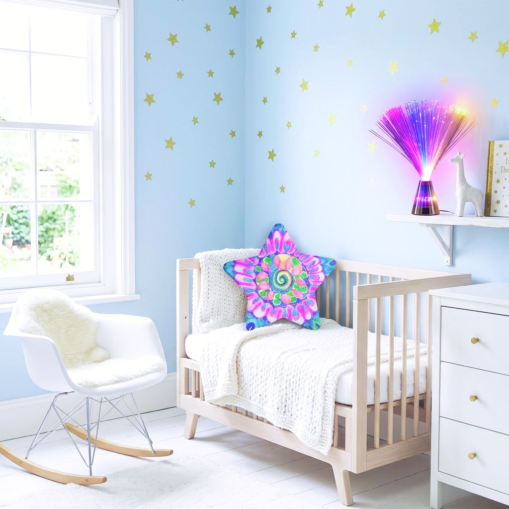 Candy Star Pillow – Colourful Star-Shaped Throw Pillow