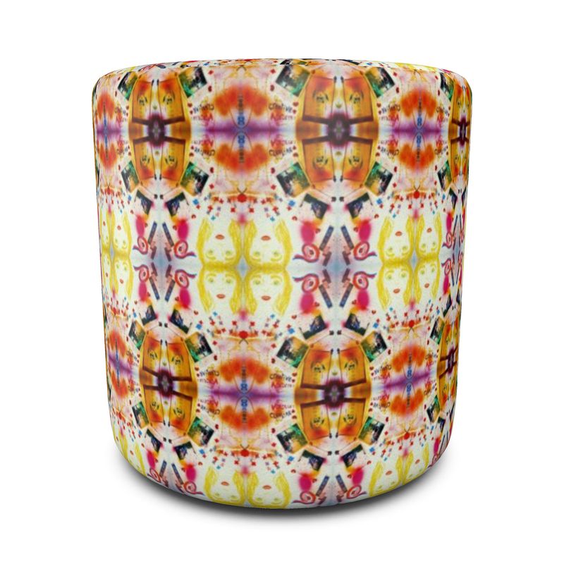 Round Pouffe Tribal Love