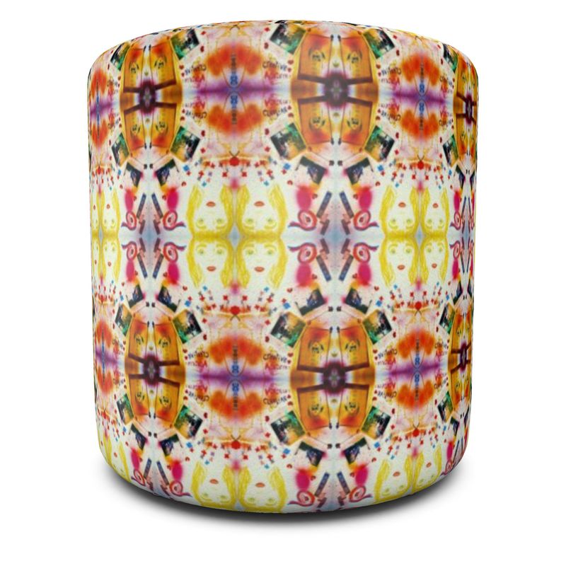 Round Pouffe Tribal Love