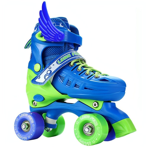 Kids’ Adjustable Roller Skates – Blue & Pink