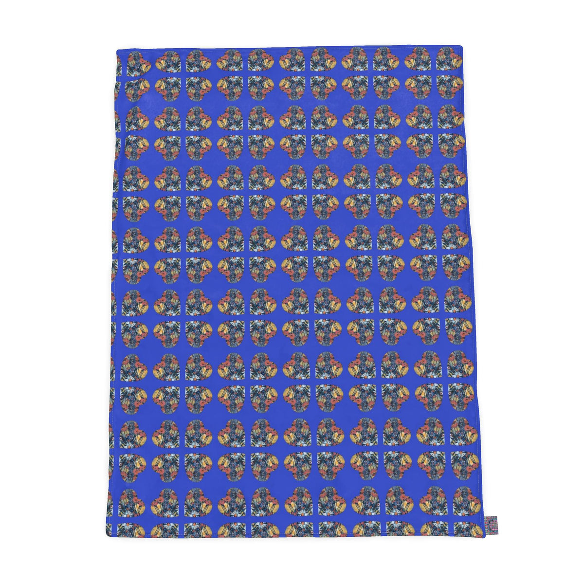Blueberry Sweets Velvet Throw Blanket with Sherpa Fleece