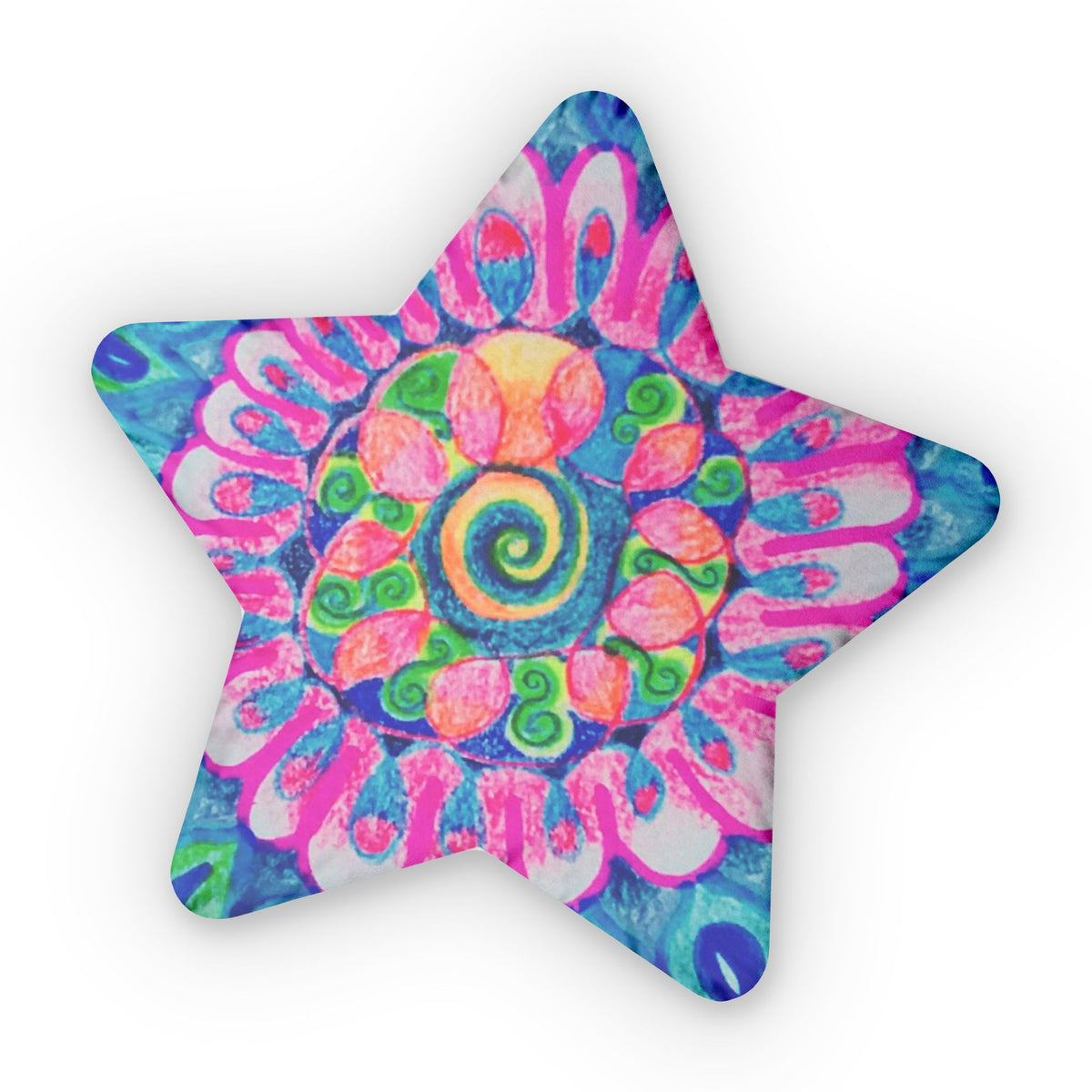 Candy Star Pillow – Colourful Star-Shaped Throw Pillow