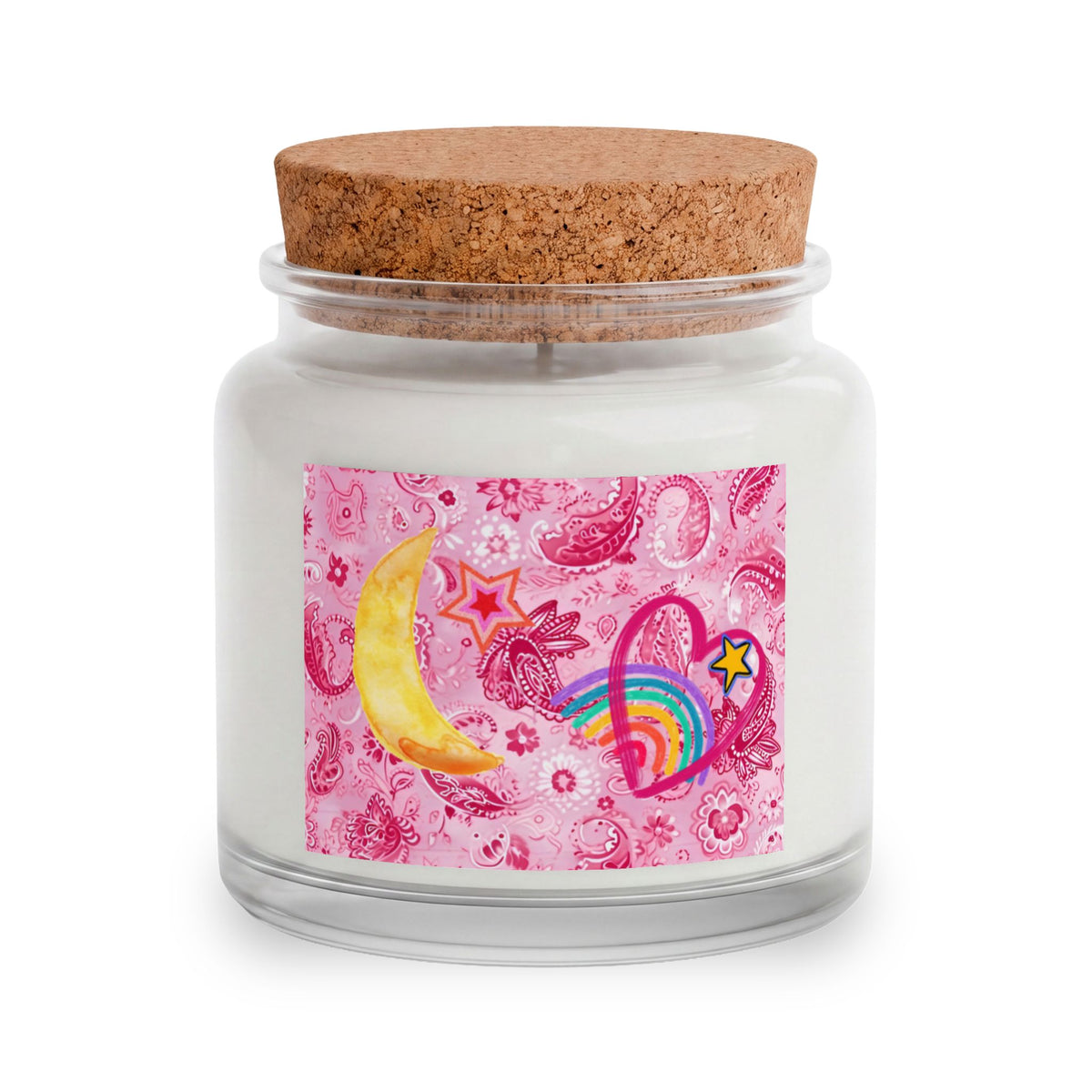 Blush & Bloom Candy Stars Gift Set — Pink Cozy Candle, Crochet Bouquet & Knit Blanket