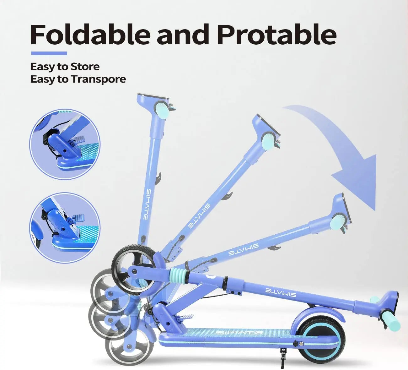 130W Kids Electric Scooter S3 – Foldable, Ages 8–12 (UK/EU)
