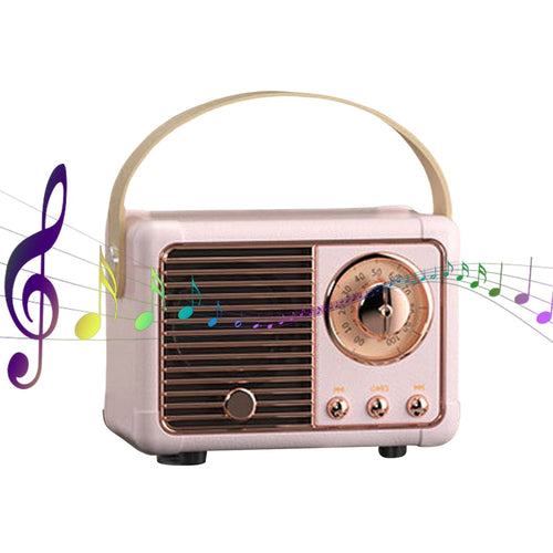 Bluetooth Kompakte Retro Lautsprecher mit Radio