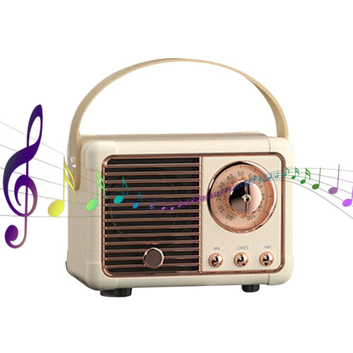 Bluetooth Kompakte Retro Lautsprecher mit Radio