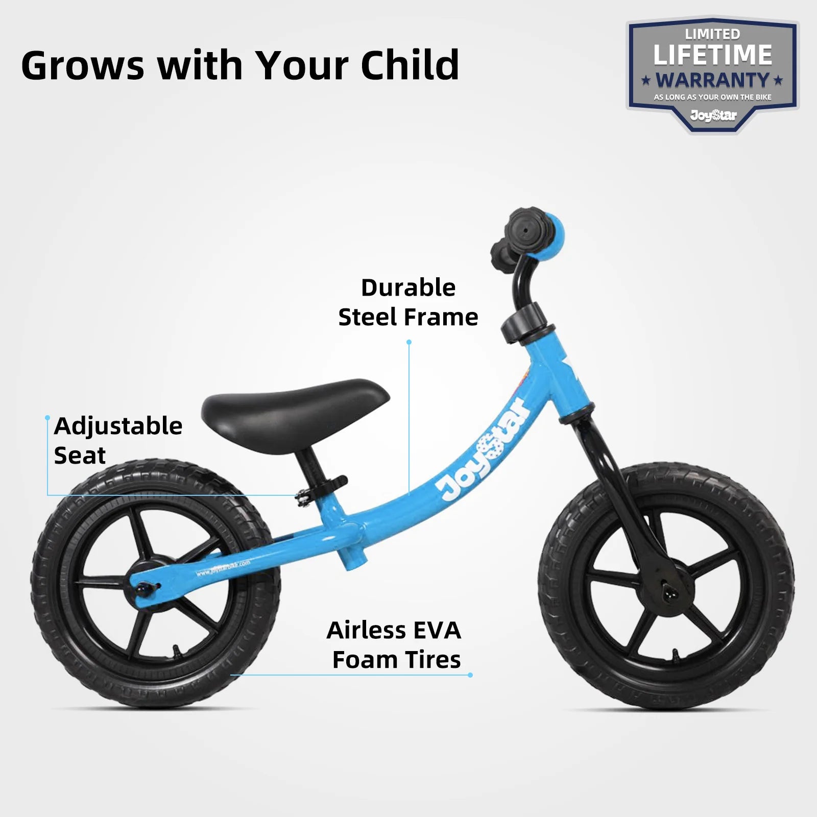 JOYSTAR 12" Balance Bike for Toddlers – Ages 18 Months to 5 Years