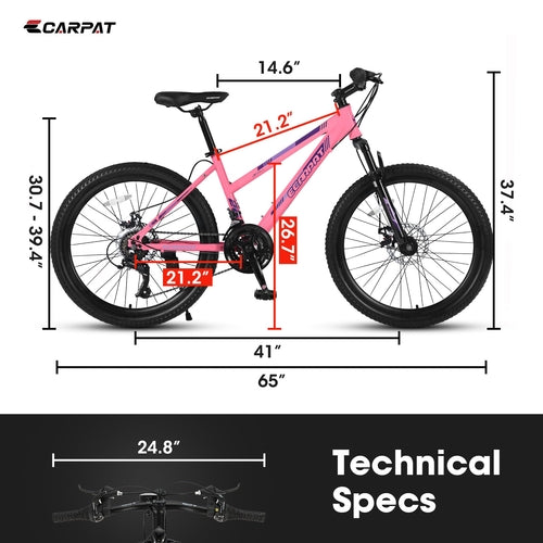 Carpat™ City-Cruizer 26" Trail Bike – Pink | Women & Teens