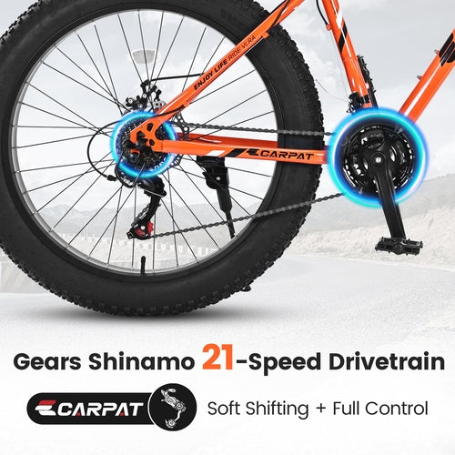 Vélo tout-terrain TerraForce™ City-Cruizer à pneus larges de 26 pouces – 21 vitesses