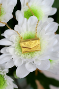 Daisy Envelope Locket Necklace | 24K Gold Plated