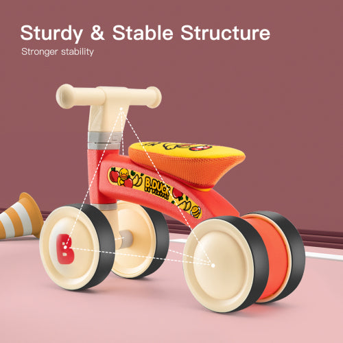 4-Wheel Balance Bike for Toddlers – No Pedals | Ages 1–2