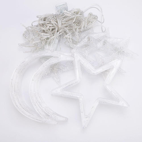 Moon & Star String Lights – 3 m, Remote Control & 8 Modes