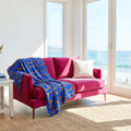 Blueberry Sweets Velvet Throw Blanket with Sherpa Fleece