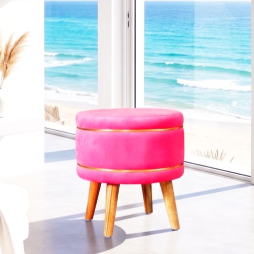 Ottoman Pouf Hocker – Schaumstoff Sitz für Wohnzimmer, Büro & Garten