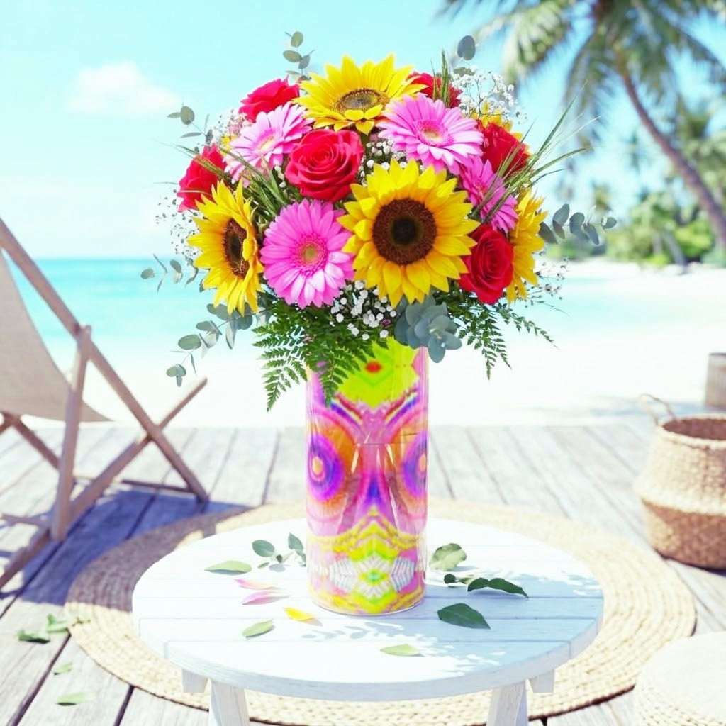 Artistic Glass Vase: Summer Sweets & Candy Drops