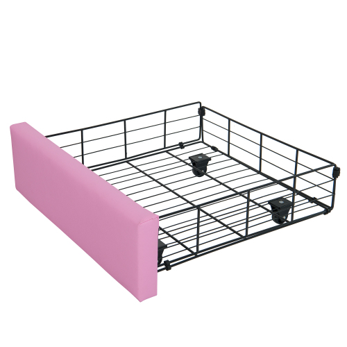 Full Size Modern Upholstered Princess Bed With Crown Headboard and LED Lights (US only)