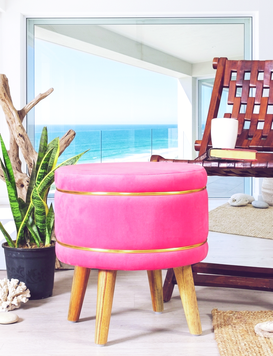 Ottoman Pouf Hocker – Schaumstoff Sitz für Wohnzimmer, Büro & Garten