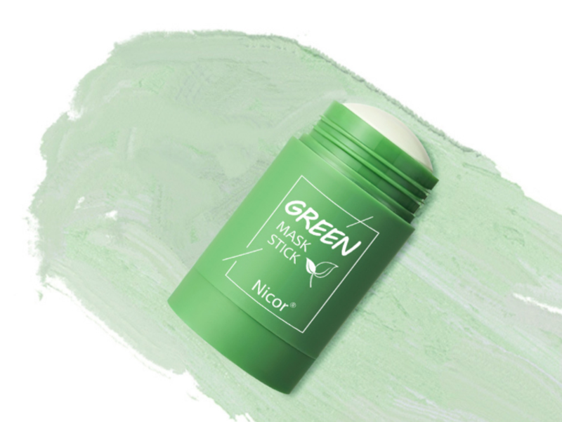 Green Tea & Eggplant Clay Mask Stick – Oil Control, Anti-Acne & Brightening Face Mask