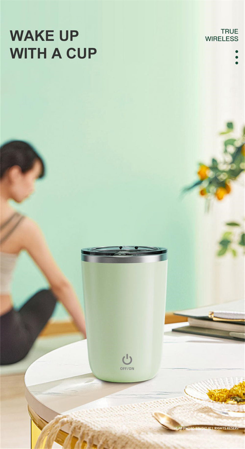 Electric Self Stirring Mug 350ml | Magnetic Auto-Mix Coffee Cup