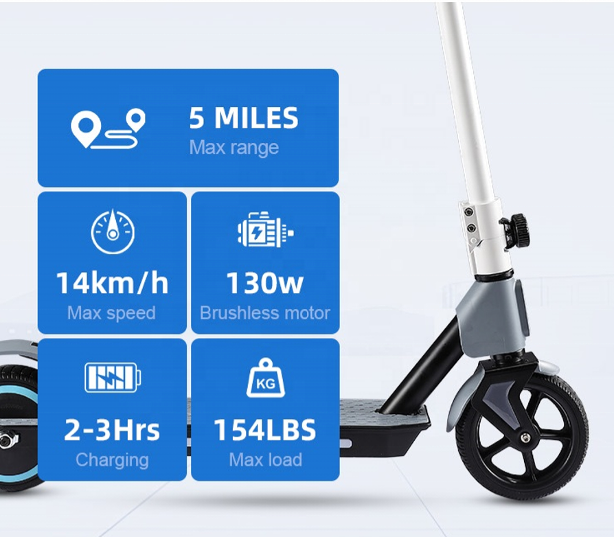 Kids Electric Scooter Foldable 130W – SIMATE S2 (EU & UK)