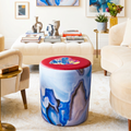 Round Velvet Pouffe – Circus Dreams