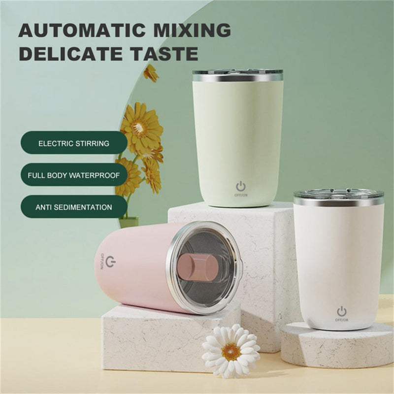 Electric Self Stirring Mug 350ml | Magnetic Auto-Mix Coffee Cup