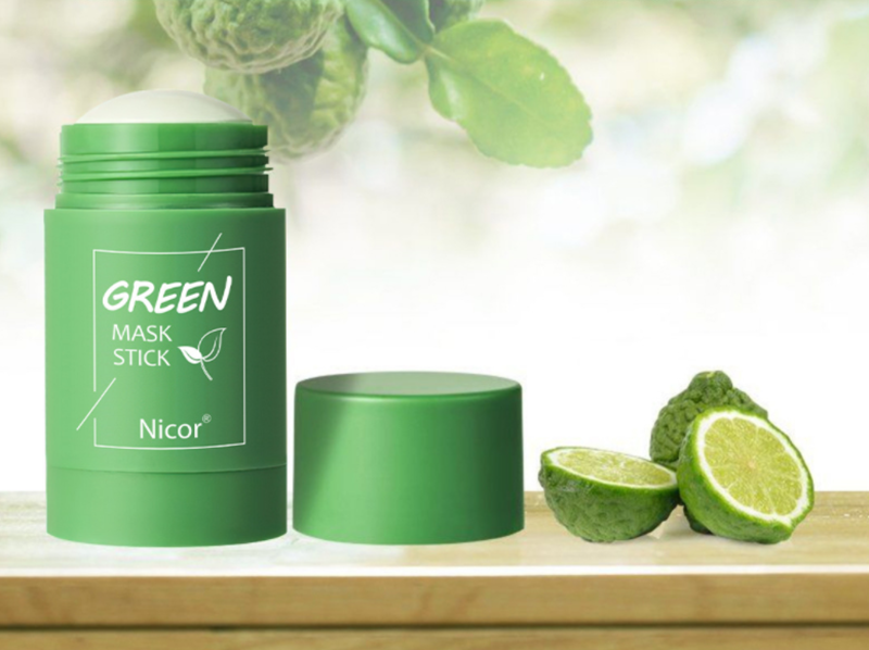 Green Tea & Eggplant Clay Mask Stick – Oil Control, Anti-Acne & Brightening Face Mask