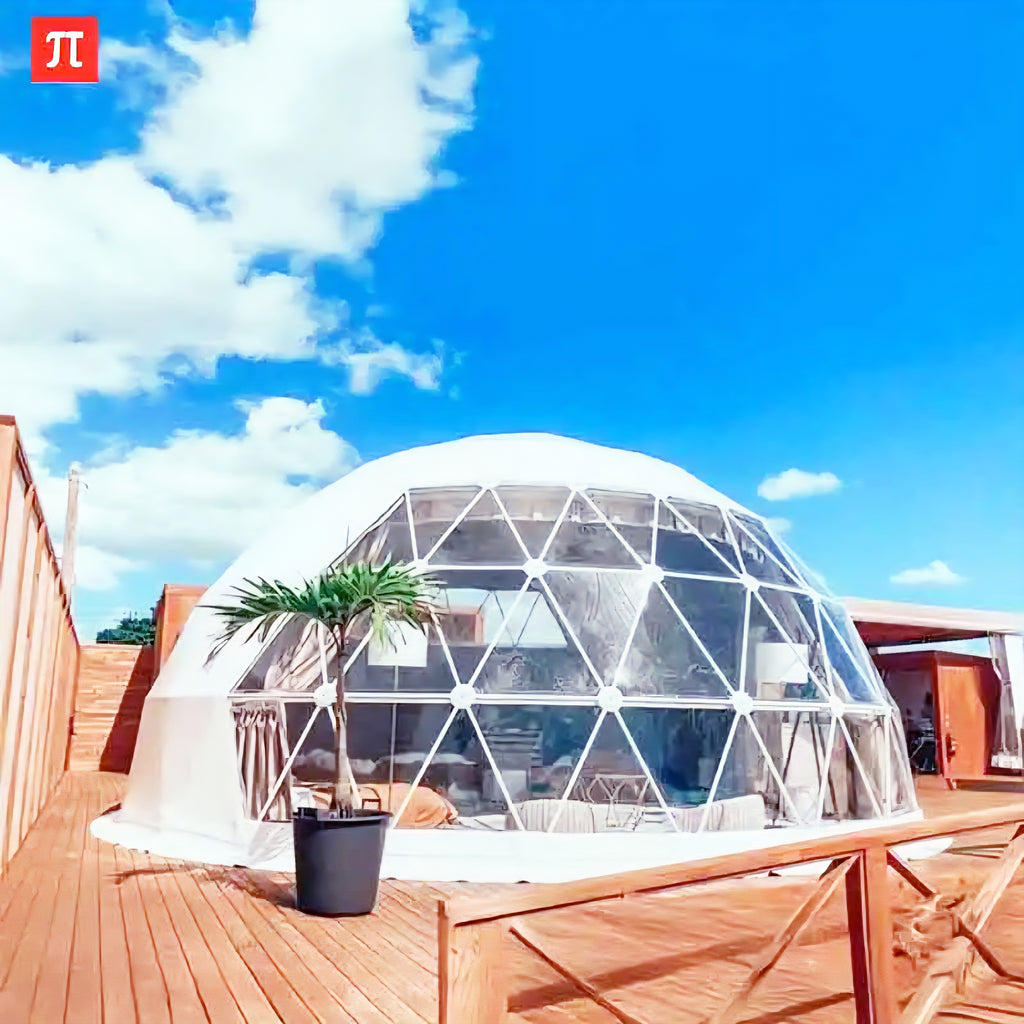 Luxury Geodesic Dome Hotel Tent for Glamping Starry Sky View round Greenhouse Manor Leisure Outdoor Vacation Resort Glamping (Europe only)