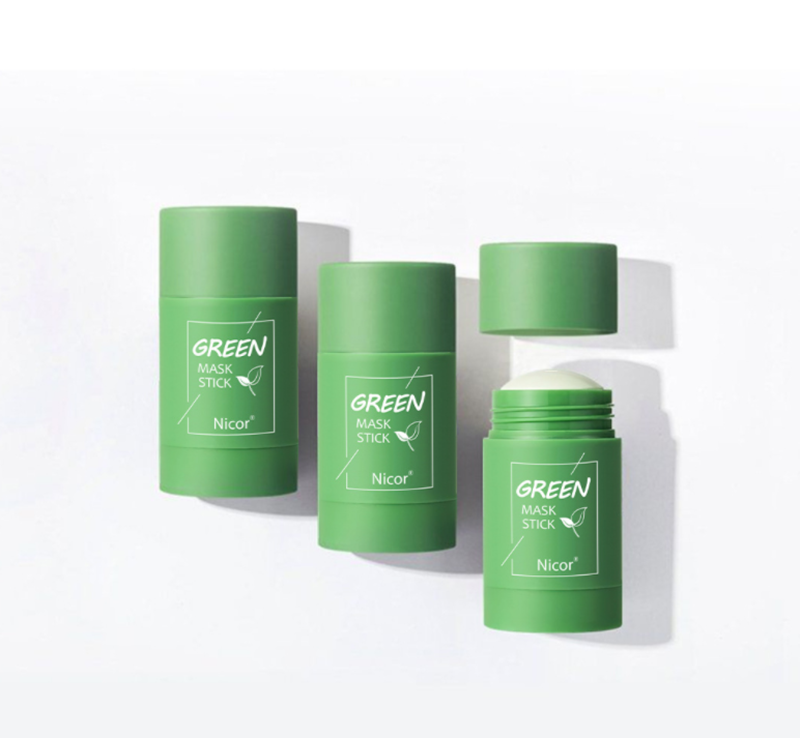 Green Tea & Eggplant Clay Mask Stick – Oil Control, Anti-Acne & Brightening Face Mask