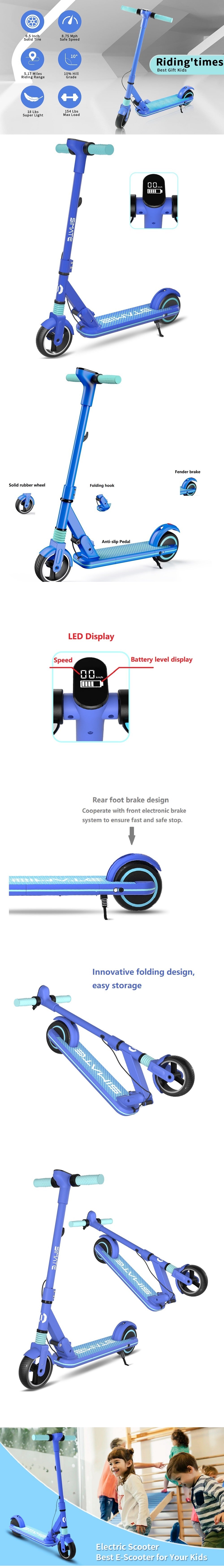 130W Kids Electric Scooter S3 – Foldable, Ages 8–12 (UK/EU)