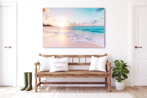 Glas Wandkunst -Meer & Wellen (18x28 Zoll - 46x72cm)